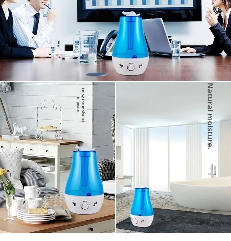 Humidificador de dormitorio para el hogar, difusor hidratante atomizador de gran volumen de niebla con doble pulverización, Mini purificador de aire aromático ultrasónico
