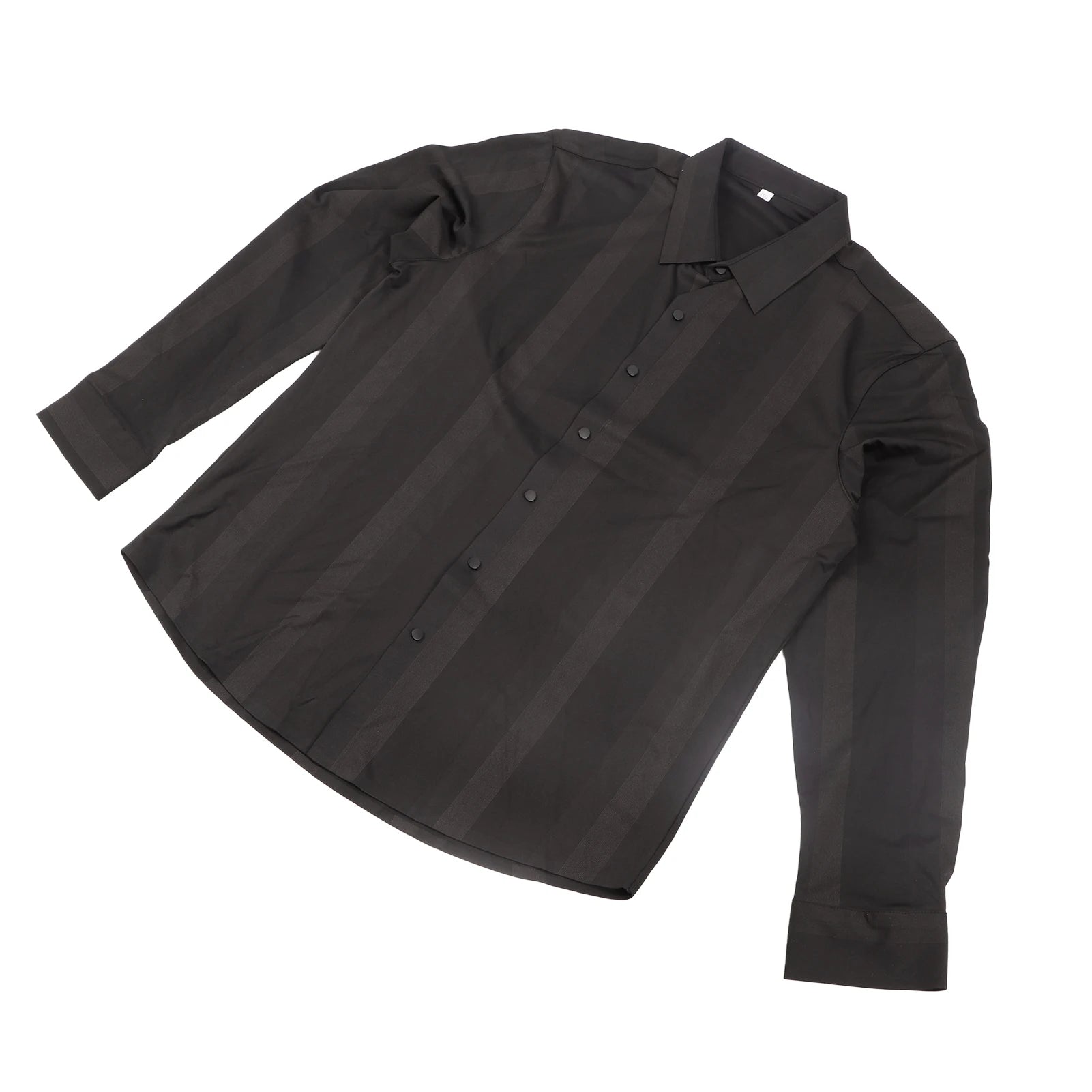 Camisa de manga larga de seda de hielo para hombre, camisa de manga larga para hombre, camisa de planchado sin rieles de alta flexibilidad, camisa de seda de hielo a rayas
