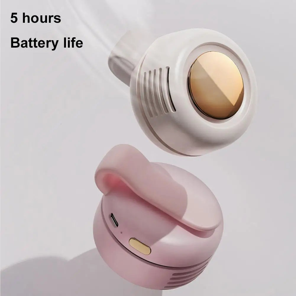 Mini ventilador con clip para colgar en la cintura y el cuello, ventilador eléctrico de refrigeración por aire, ventilador USB sin aspas para acampar al aire libre, accesorios de pesca