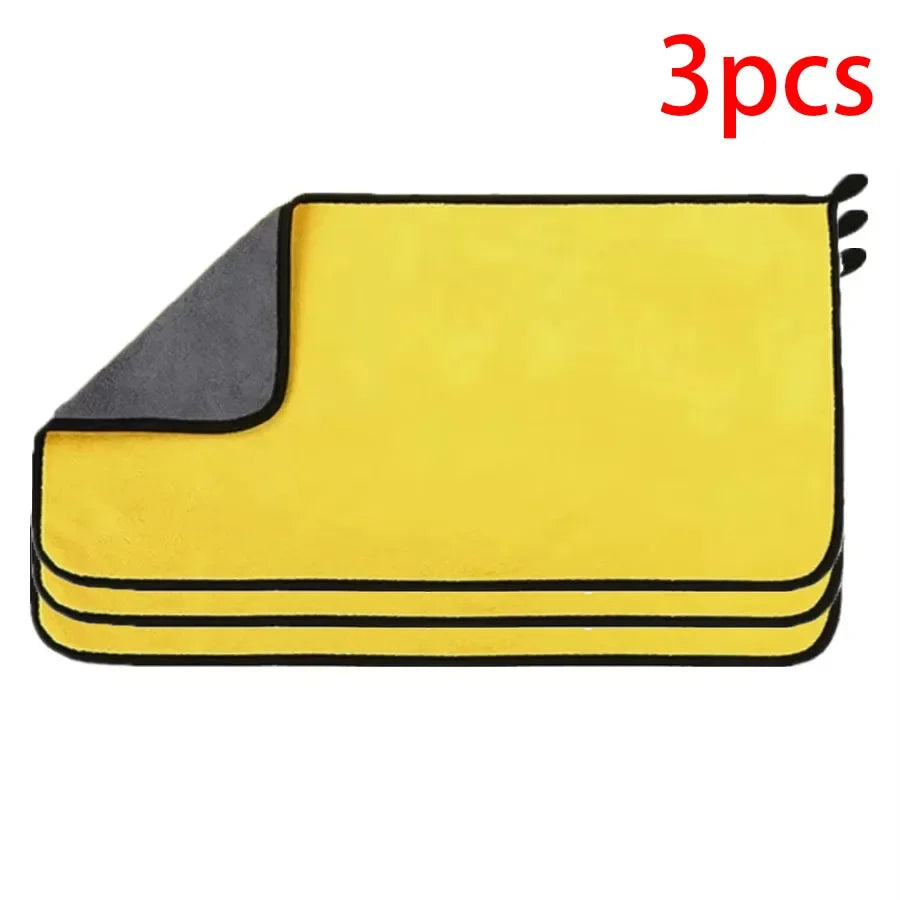 Toallas de limpieza de microfibra para coche, 1/2/3/6/10 Uds., 30x60cm, suaves, de secado rápido para espejos y ventanas, trapos de limpieza, paño de lavado de doble capa