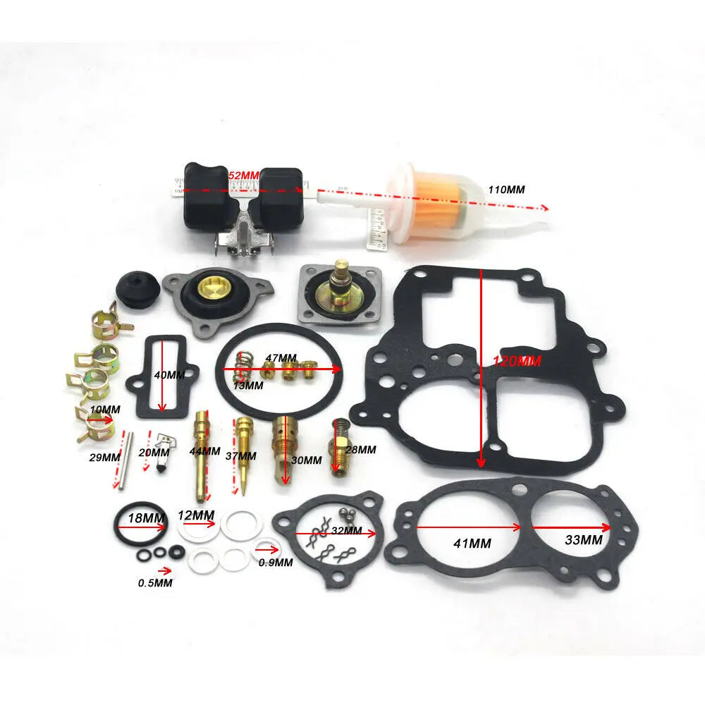 15827A Kit de reparación de carburador para motor Toyota 22R 2.4L 2BBL 1984 Celica 1981-1982 4Runner 1981-1983 Corona 1981-1990 Pickup