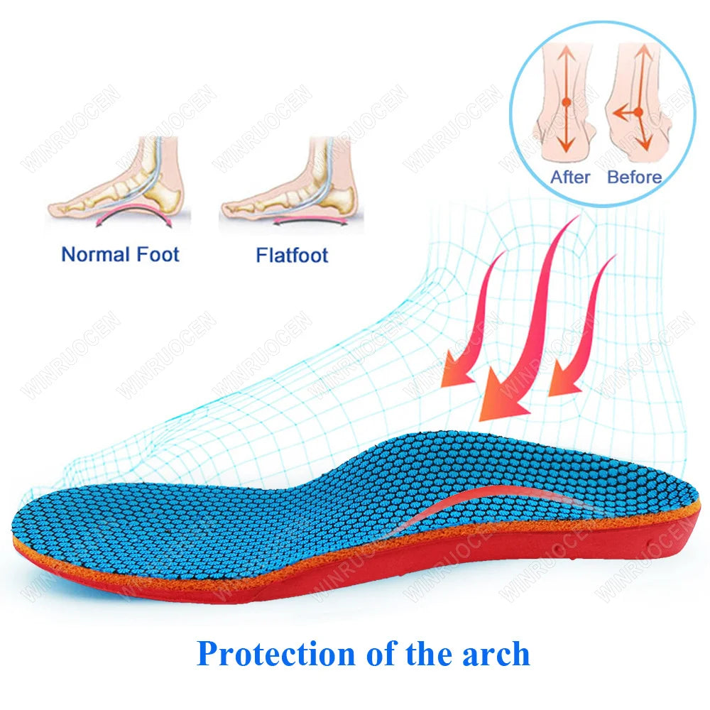 Plantillas ortopédicas con soporte para arco para niños, insertos de zapatos para niñas y niños, pies planos, fascitis Plantar, almohadillas para aliviar el dolor en el talón