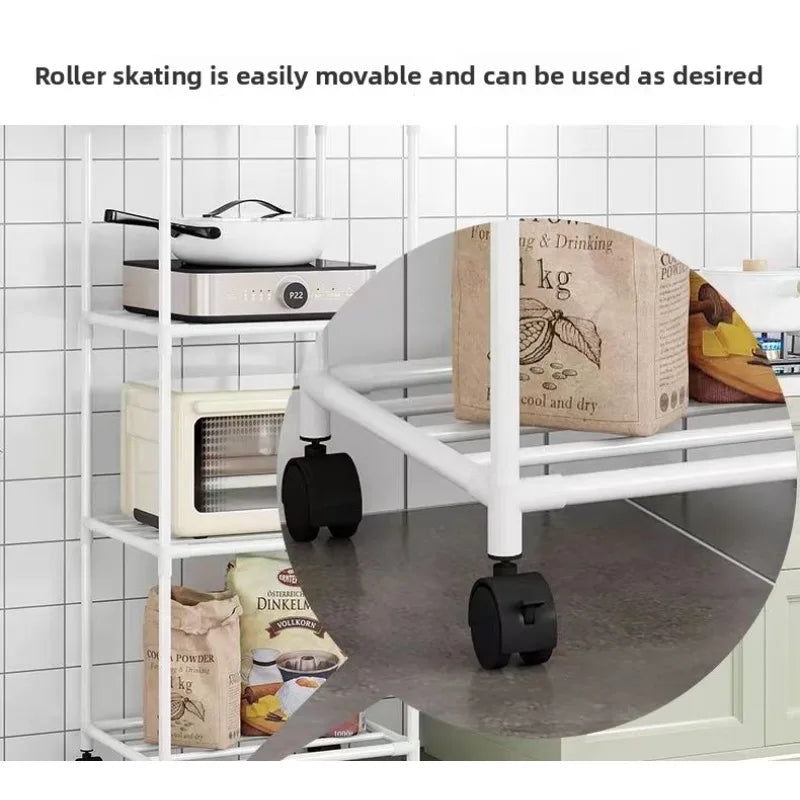 Carrito de almacenamiento para cocina con estantes - unidad de almacenamiento doméstica de varios niveles - organizador de estantes para baño