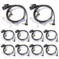 10 Uds 2,5mm Walkie Talkie auriculares 1 Pin micrófono tubo acústico auricular Compatible con Motorola TLKR-T60 T61 T62 T80 T81 T82 T-92