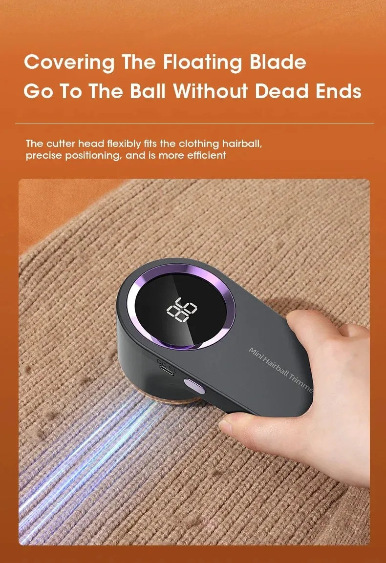 Eliminador de pelusas portátil, eliminador de pellets de pelusa eléctrico para ropa, pantalla LED, recargable para ropa, afeitadora de tela, eliminador de pelusas