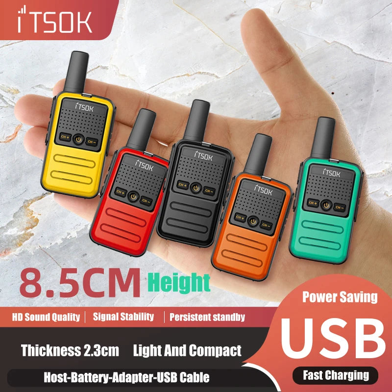 2 uds Mini juguete 1 ~ 5 Km UHF regalo transceptor bidireccional 1S 2S tableta fuselaje colorido nuevos niños Talki Walki Walkie Talkie Radio