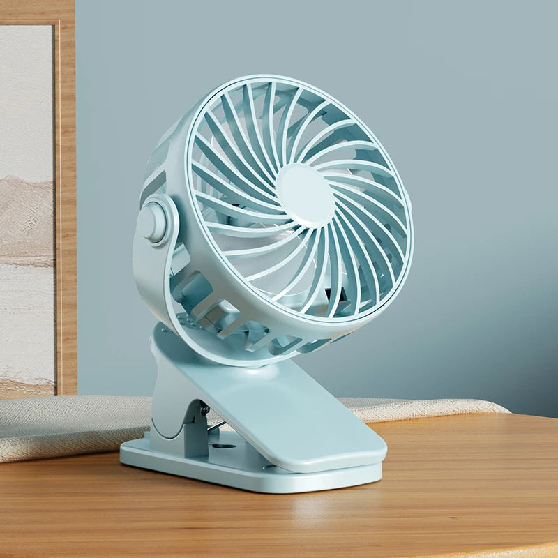 Ventilador Portátil Recargable con Clip HOMEFISH 720 °   Ventilador Colgante Giratorio con Luz Nocturna, Enfriador de Aire para Acampar al Aire Libre