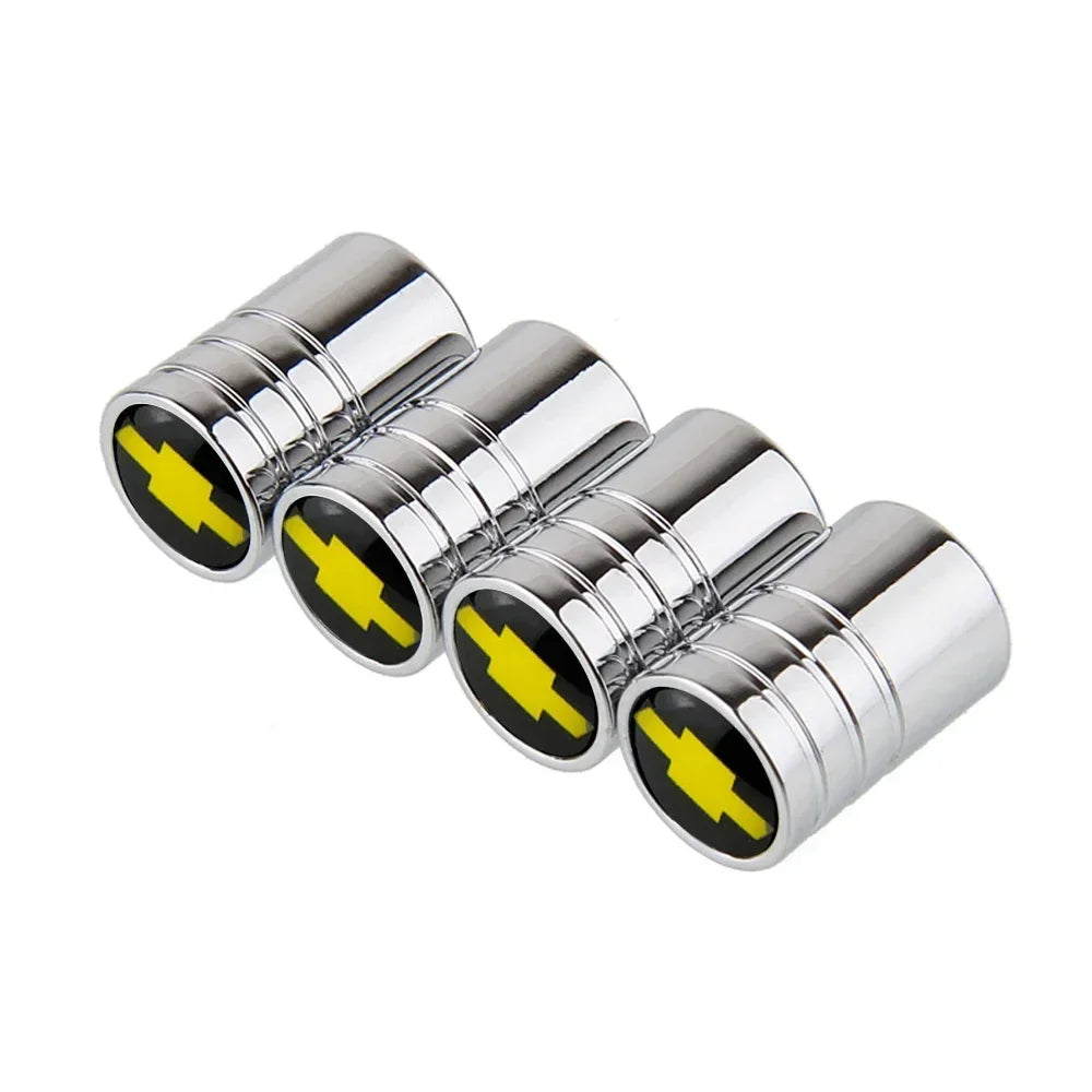 4 Uds para Chevrolet Aveo Cruze Malibu Spark Lova Orlando Captiva Optra Trax cubiertas decorativas de neumáticos de aleación tapa de válvula de rueda de coche