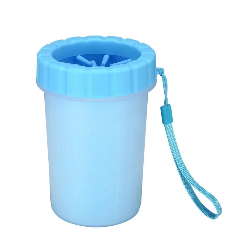 Taza para lavar los pies de mascotas, baño para perros, limpieza de belleza para mascotas, toallitas automáticas sin pies, portátil, limpieza de patas sucias para gatos, taza con cepillo de lavado