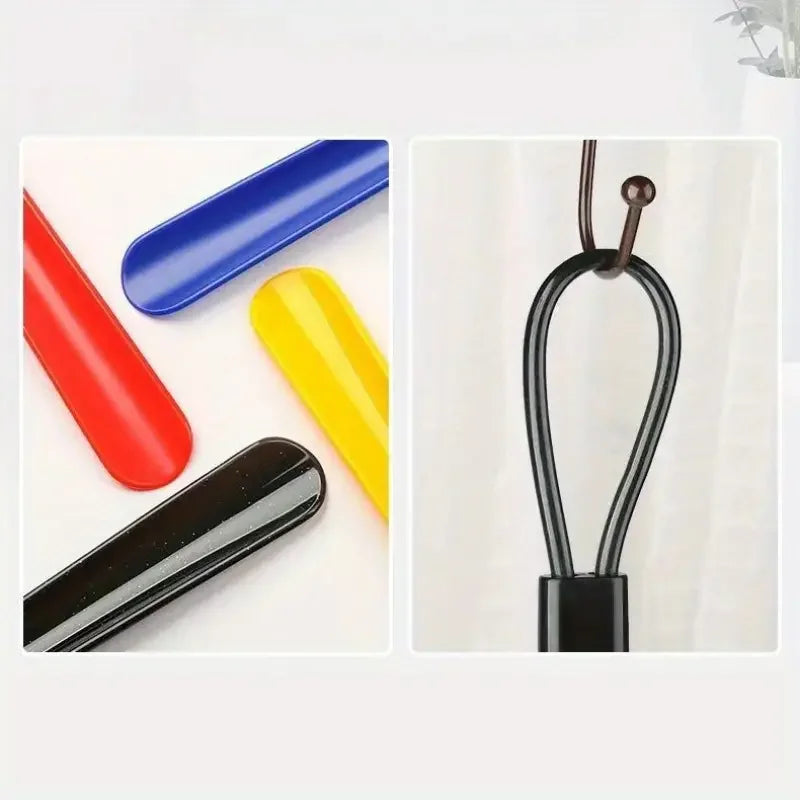 Cuernos de zapatos de plástico flexible Extra largos para mujeres embarazadas, no requiere flexión, cucharas de zapatos duraderas, uso de asistentes de zapatos, 1pc