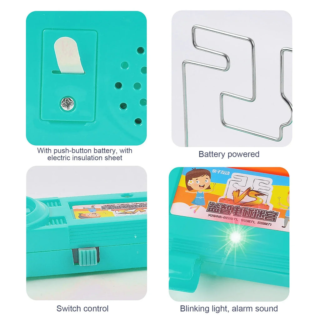 Laberinto táctil eléctrico de impacto de línea de fuego, rompecabezas interactivo para niños, regalo creativo, artefacto de enfoque, juego de entrenamiento de enfoque
