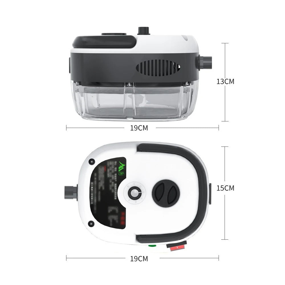 Limpiador a Vapor Portátil de Mano, 1500W, Alta Temperatura, Máquina de Limpieza a Vapor a Presión con Cabezales de Cepillo para Muebles de Cocina