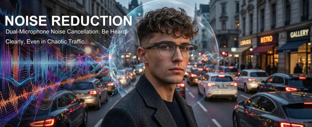 Gafas Inteligentes con Cámara para Hombre, Grabación de Video 4K, Reconocimiento de IA, Llamadas Bluetooth, Traducción de Voz, Anti Luz Azul para Mujer, para Trabajar