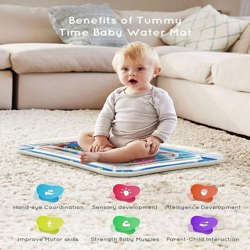 Estera de juego de agua para bebé, cojín inflable de PVC para tiempo de barriga infantil, almohadilla de agua para niños, juguetes de actividades de desarrollo de educación temprana