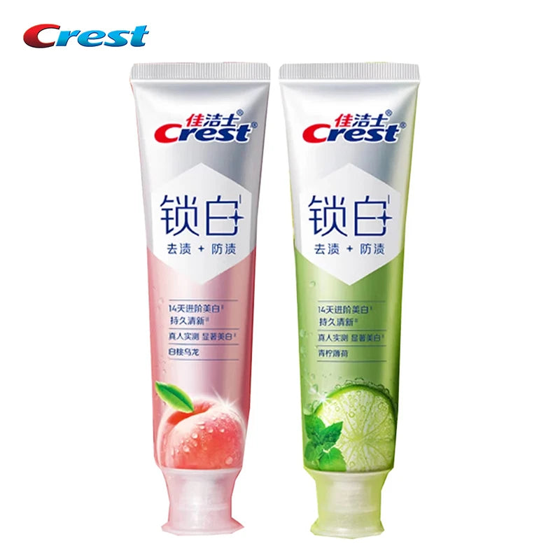Crema dental Crest 3D, blanqueador de dientes, esmalte seguro vibrante, exprimidores de tubo de menta, 3 tipos de pasta de dientes