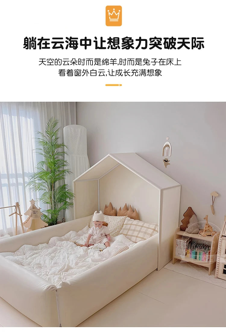 Cuna de seguridad sencilla con barandilla para niños, diseño normal, corralito, camas infantiles, muebles para el hogar
