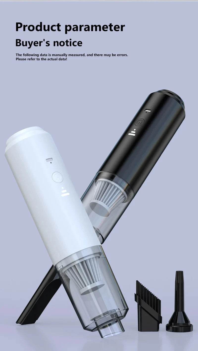 Aspiradora Portátil, Potente Succión, Eléctrica, Inalámbrica, Inteligente, para Limpieza del Hogar y del Automóvil, 2026