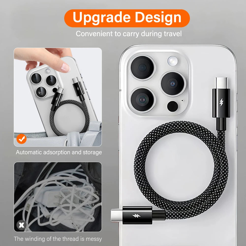 Cable USB tipo A/C a C de 100W/60W para iPhone Samsung Oneplus Xiaomi mi Redmi USBC carga rápida 1M 2M Cable cargador de datos de largo 1/2 M