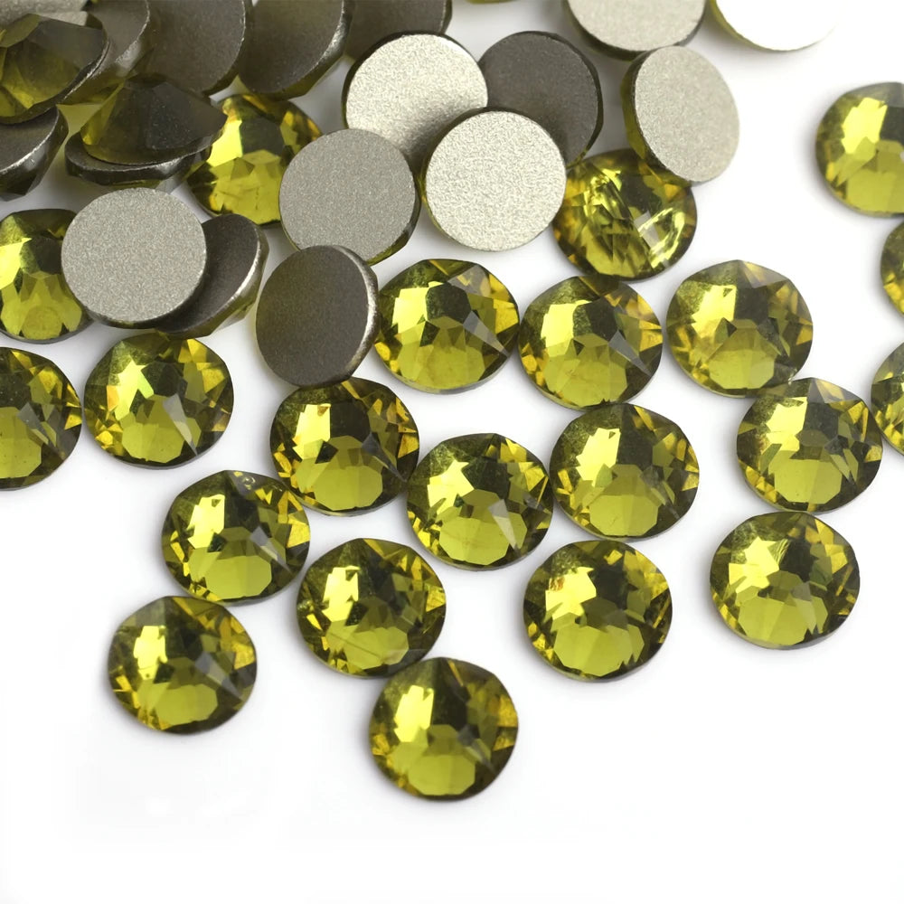 VC 2088-diamantes de imitación para decoración de uñas, 16 caras de corte, cristales brillantes, ss10-30 Strass 8Big + 8Small, sin fijación térmica