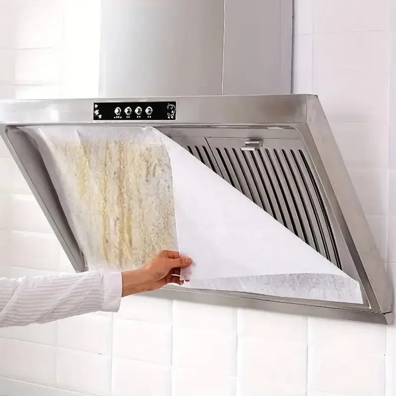 12 Uds capó desechable filtro de aceite papel no tejido capó Extractor ventilador filtro cocina capó grasa Anti aceite algodón