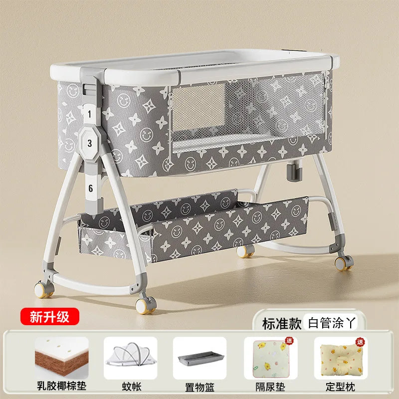 Cuna Portátil para Bebé, Cama Plegable Multifuncional, Cuna para Recién Nacidos, Cama Grande para Niños