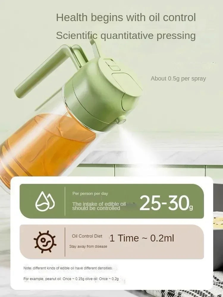 Botella pulverizadora de aceite en aerosol de plástico 2 en 1, 500ml, dispensador de aceite en aerosol, tarro de aceite, vinagrera, barbacoa, cocina, hornear, asar, Picnic, herramienta de cocina