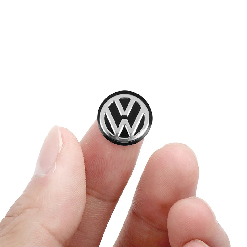5/10 Uds. Insignia de llave remota de coche de 14MM emblema pegatinas con logotipo de Metal para VW GTI Polo Golf Passat Tiguan Arteon Touareg CC Taigo Caddy Je