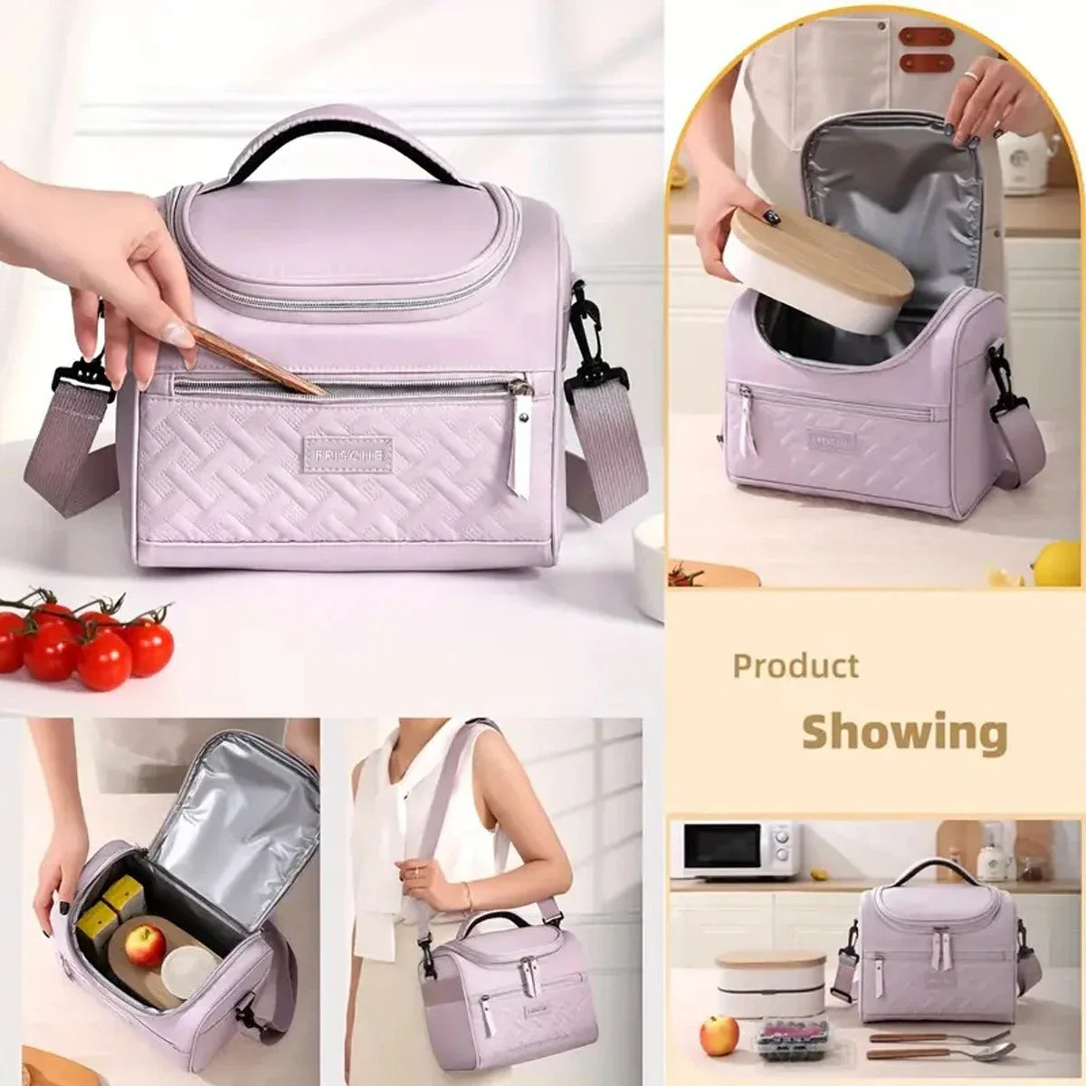 Bolsa de almuerzo portátil, caja térmica para alimentos, duradera, impermeable, nevera de oficina, lonchera con correa para el hombro, bolsa de Picnic para parejas, Unisex