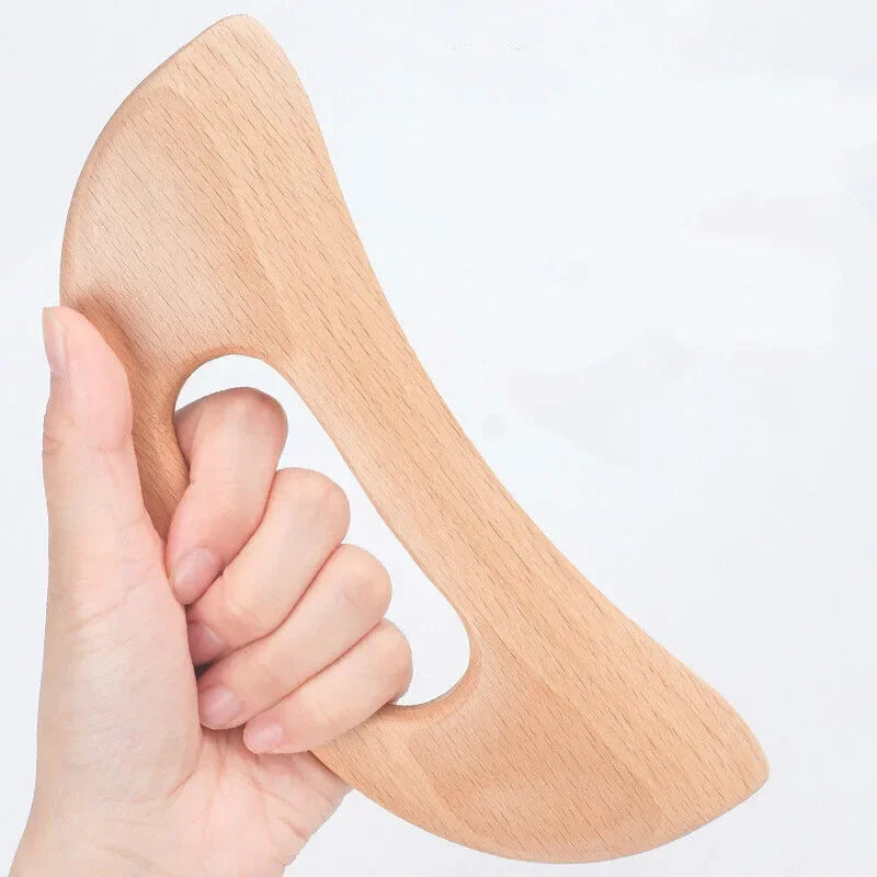 Masajeador de drenaje linfático, herramienta Gua Sha de madera para masaje corporal, raspador para anticelulítico, paleta Gua Sha, 2 uds.