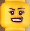 Cabeza impresa de Minifigs hembra, bloque de bricolaje para iluminar, número de pieza de ladrillo, Compatible con otras partículas de ensamblaje, 20 piezas