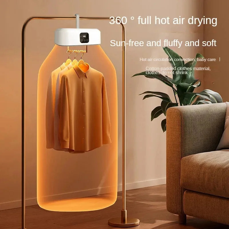 Nuevo Secador de Ropa Portátil Eléctrico, Secador de Ropa Portátil de Secado Rápido, Armario Doméstico con Bolsa de Secado, Accesorios de Invierno