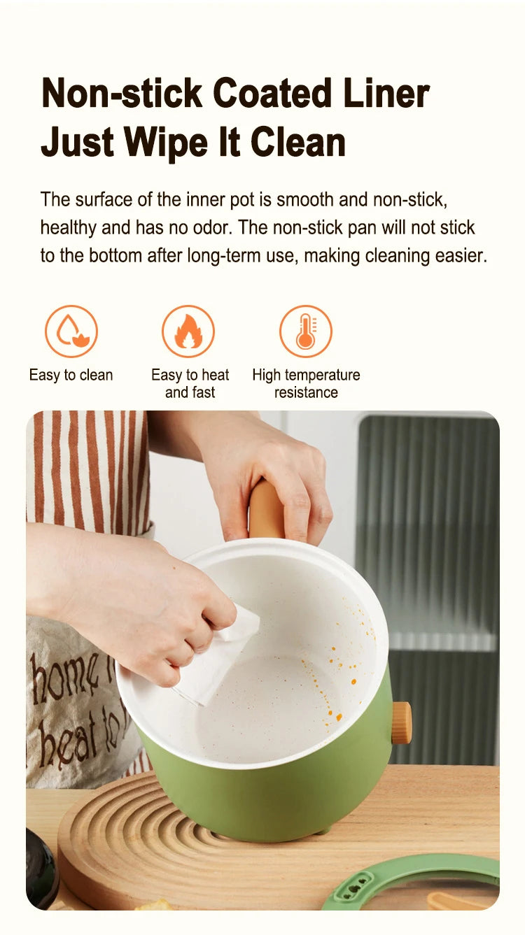 Olla eléctrica múltiple de 220V/110V, sartén antiadherente para el hogar, olla caliente, olla arrocera, electrodomésticos de cocina, olla arrocera eléctrica