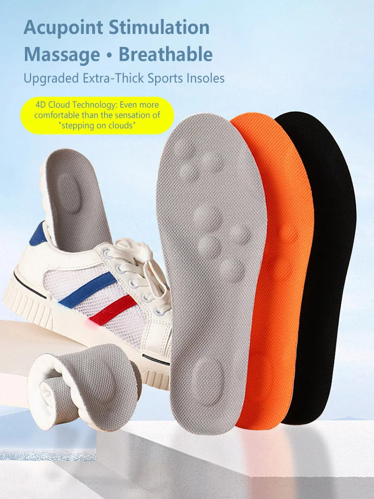 Plantillas deportivas de látex, almohadillas suaves para zapatos de alta elasticidad, desodorante ortopédico transpirable, cojín de absorción de impacto, plantilla de soporte para arco
