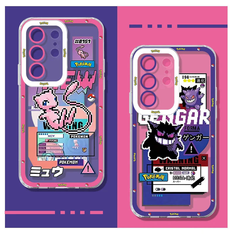 P-Pokemon Pikachu Eevee Pokedex - Funda para teléfono Samsung Galaxy S26 Ultra S25 Edge S23 S22 S24 S21 FE Plus A57 A37 A07 A17 5G