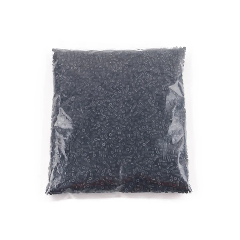 10.000 unids/bolsa extensiones de cabello Micro anillos cuentas enlaces 4,0*2,0*3,0mm cuentas forradas de silicona para herramientas de extensiones de cabello humano