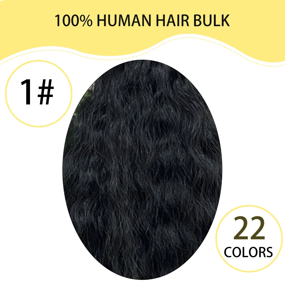 Yelo cabello trenzado humano húmedo y ondulado, cabello trenzado humano ondulado francés súper a granel para trenzas bohemias para suministro de salón 50G 100G