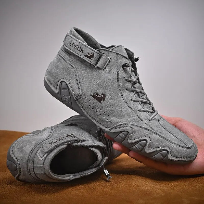 Botas informales de motocicleta para hombre, zapatos impermeables de alta calidad, calzado de lujo, invierno, 2023