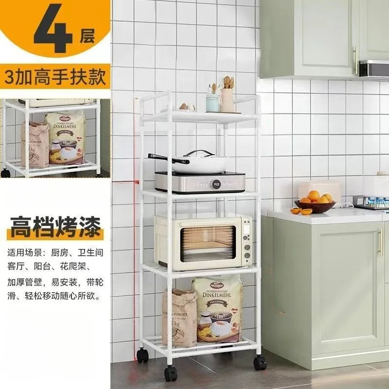 Carrito de almacenamiento para cocina con estantes - unidad de almacenamiento doméstica de varios niveles - organizador de estantes para baño