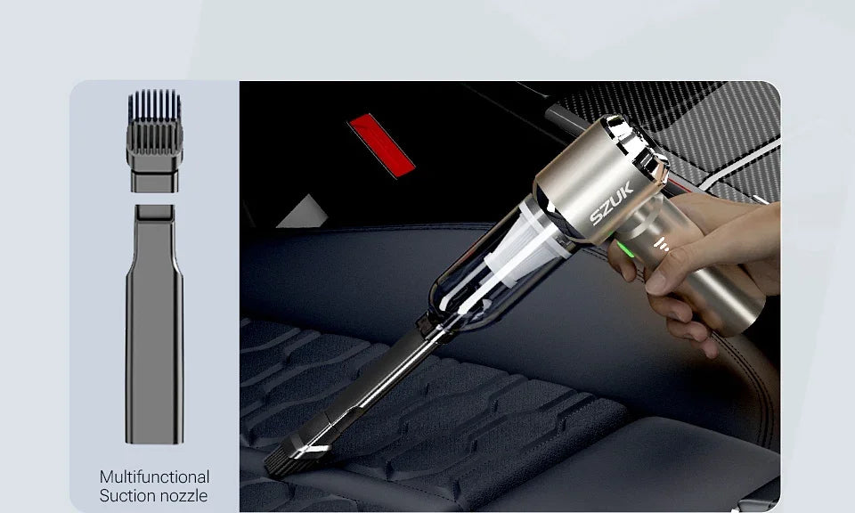 SZUK nuevo aspirador de coche 985000PA inalámbrico potente limpiador de coche inalámbrico máquina de limpieza aspirador portátil de mano soplador de aire potente aspirsdora para coche aspirador de mano potente
