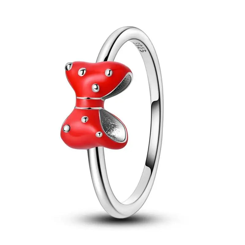 2024 nuevo anillo de plata 925 anillo de lazo brillante de circón anillo de boda de dedo Original S925 DIY regalo de joyería fina para mujer