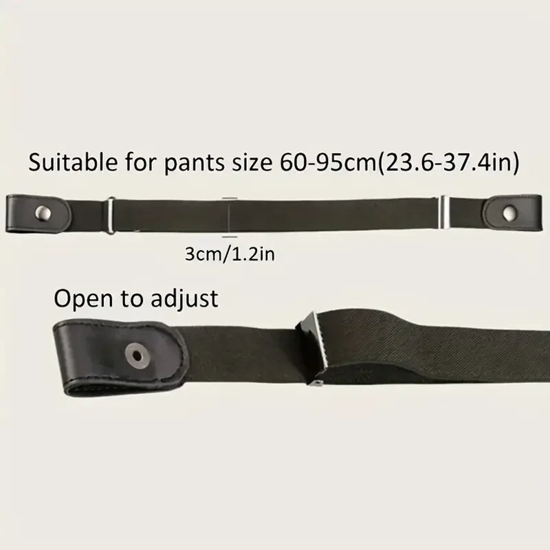 Cinturón elástico invisible sin rastro Cinturón de mujer Pantalones vaqueros Cinturón elástico de hombre