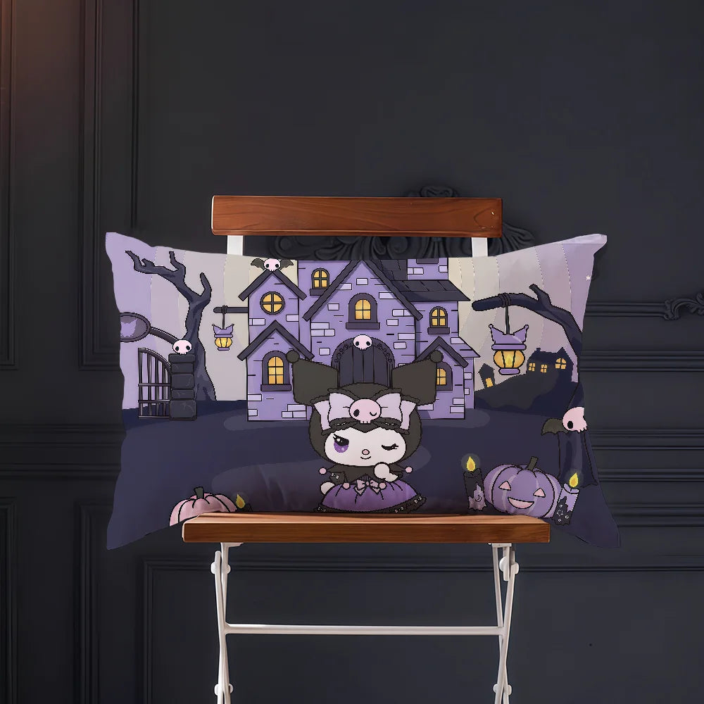 Funda de cojín My m-Melody dibujos animados rectángulo divertido lindo SRO funda de almohada hogar sofá sala de estar cafetería k-kuromi funda de almohada