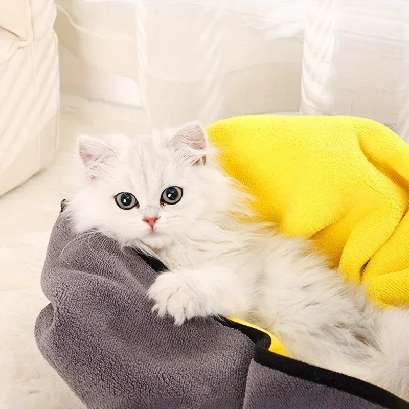 Toalla absorbente para mascotas, toalla de baño de secado rápido para perros y gatos, toalla para mascotas súper absorbente de fibra ultrafina, suministros de limpieza