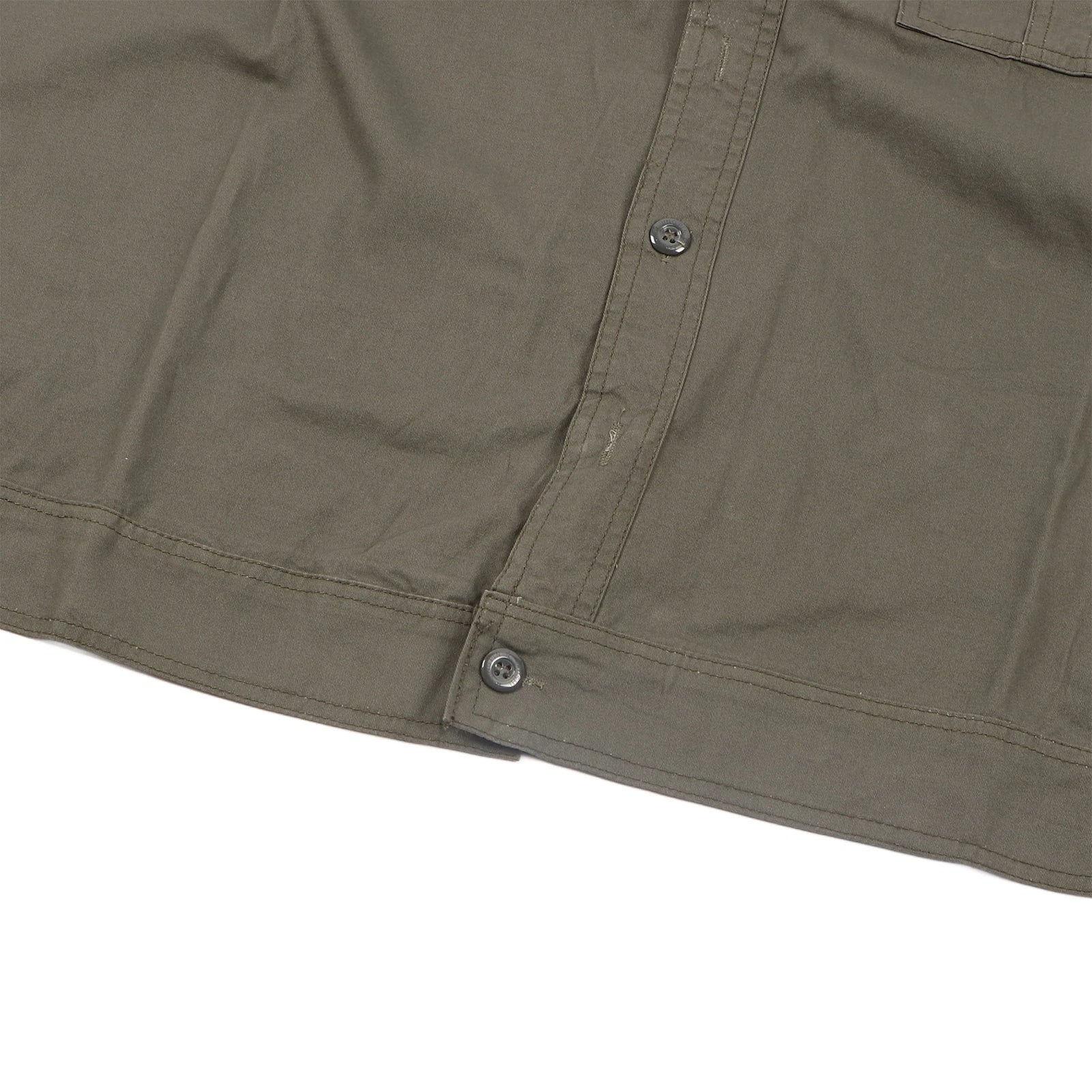 Camisa de trabajo para hombre, uniforme Industrial de algodón de manga larga verde, duradera, transpirable para construcción, uso diario al aire libre