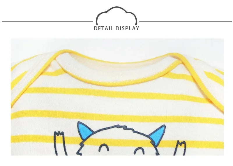 Ropa de verano para recién nacido, Pelele de manga corta 100% de algodón, Mono para niños pequeños, 5 uds./lote