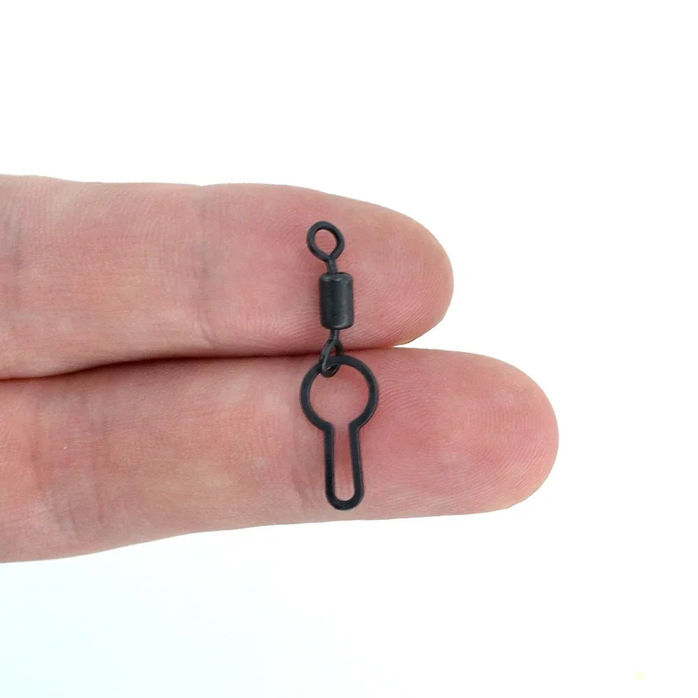 Hirisi 10 Uds Clips giratorios de malla PVA para aparejos terminales de pesca de carpa AG145
