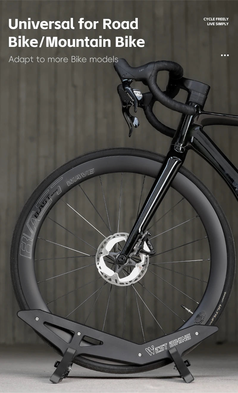 WEST BIKING-estante de estacionamiento para bicicleta, soporte Universal ajustable para bicicleta de montaña y carretera, soporte de estacionamiento para almacenamiento de bicicletas en interiores, accesorios para ciclismo