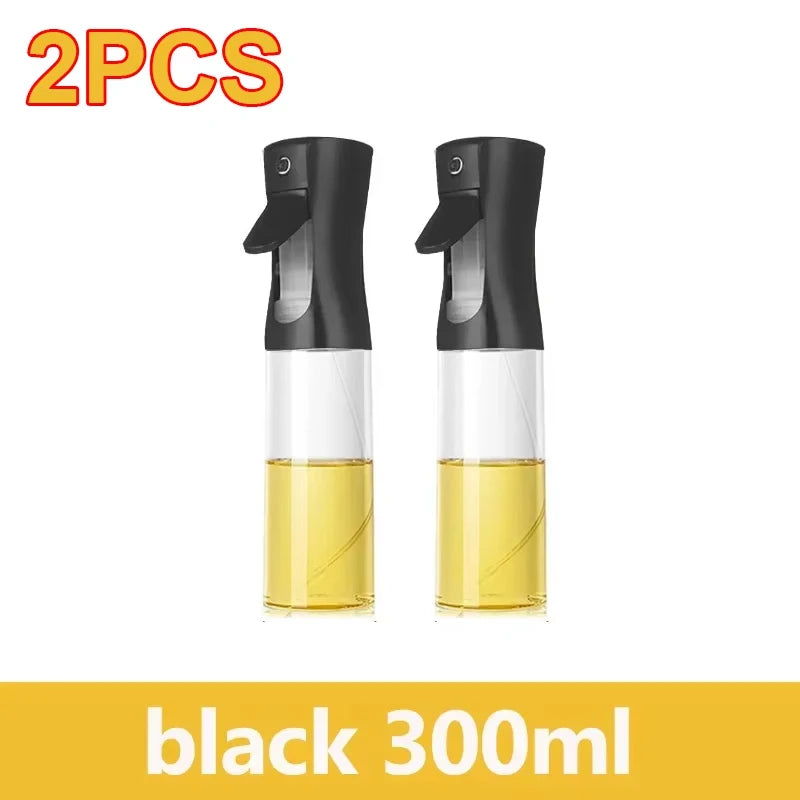 Botella pulverizadora de aceite de plástico para el hogar, botella pulverizadora de aceite o cepillo de aceite, nebulizador, relleno de niebla, cocina, barbacoa de doble uso, 200/300/500ml