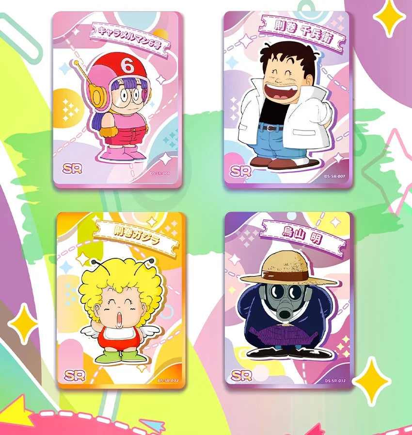 Tarjetas Arale originales Akira Toriyama, figuras de autorretrato, tarjeta rara SE SP BP, periferia de animé, tarjeta coleccionable, juguete para regalo