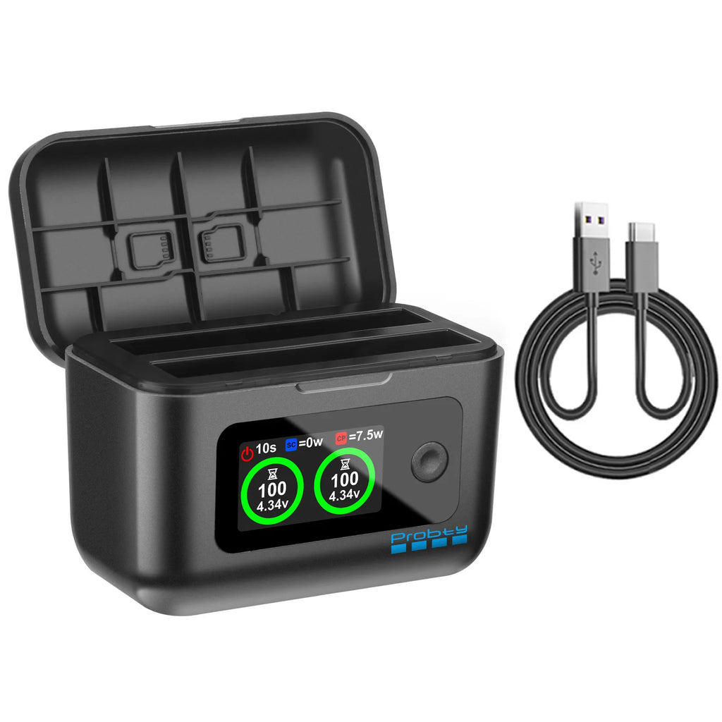 Batería de repuesto de 2100mAh para Insta360 X4 Air / Caja de carga rápida para accesorios de cámara de acción Insta 360 X4 Air
